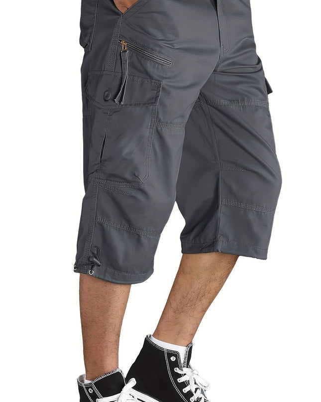 Men's Summer Cotton Capri Shorts - Lightweight & Breathable Design