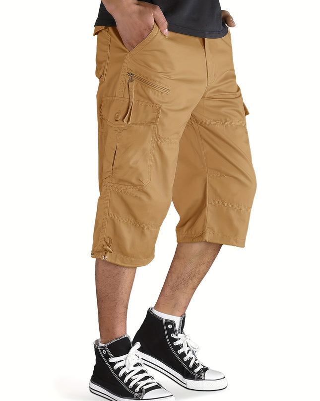 Men's Summer Cotton Capri Shorts - Lightweight & Breathable Design