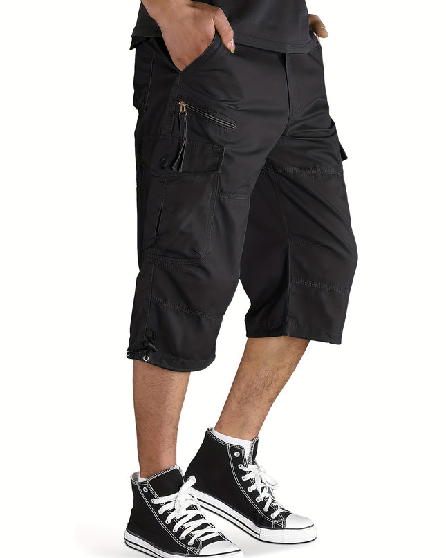 Men's Summer Cotton Capri Shorts - Lightweight & Breathable Design