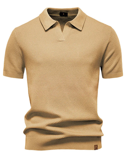 Men's Summer Golf Polo Shirt - Breathable Solid Color Top