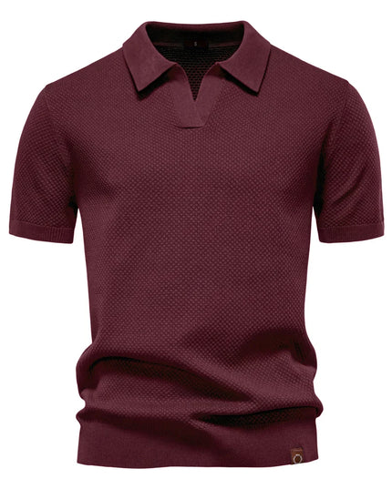 Men's Summer Golf Polo Shirt - Breathable Solid Color Top