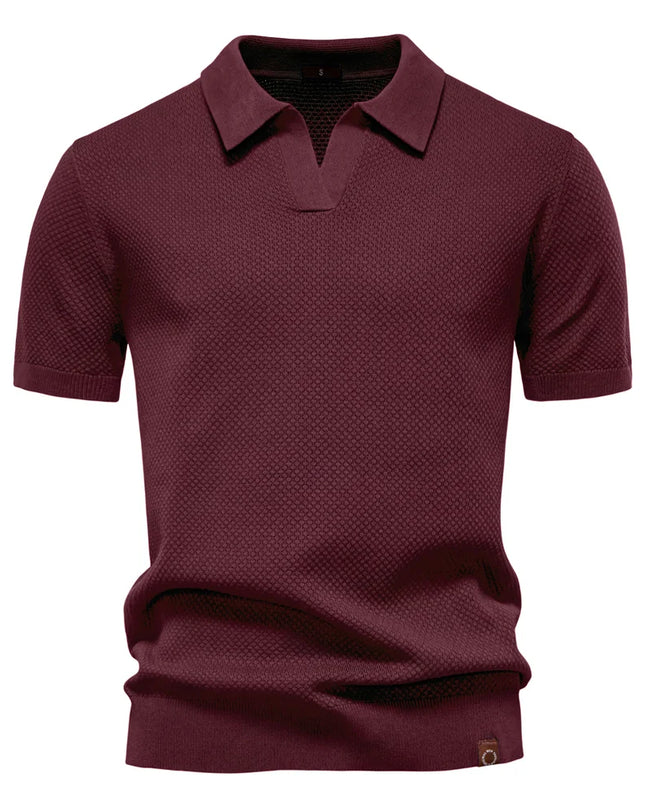 Men's Summer Golf Polo Shirt - Breathable Solid Color Top