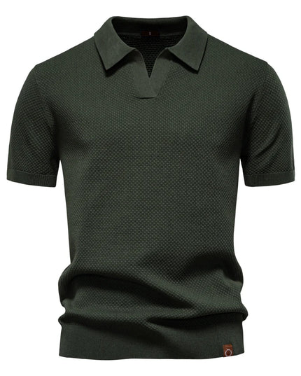 Men's Summer Golf Polo Shirt - Breathable Solid Color Top