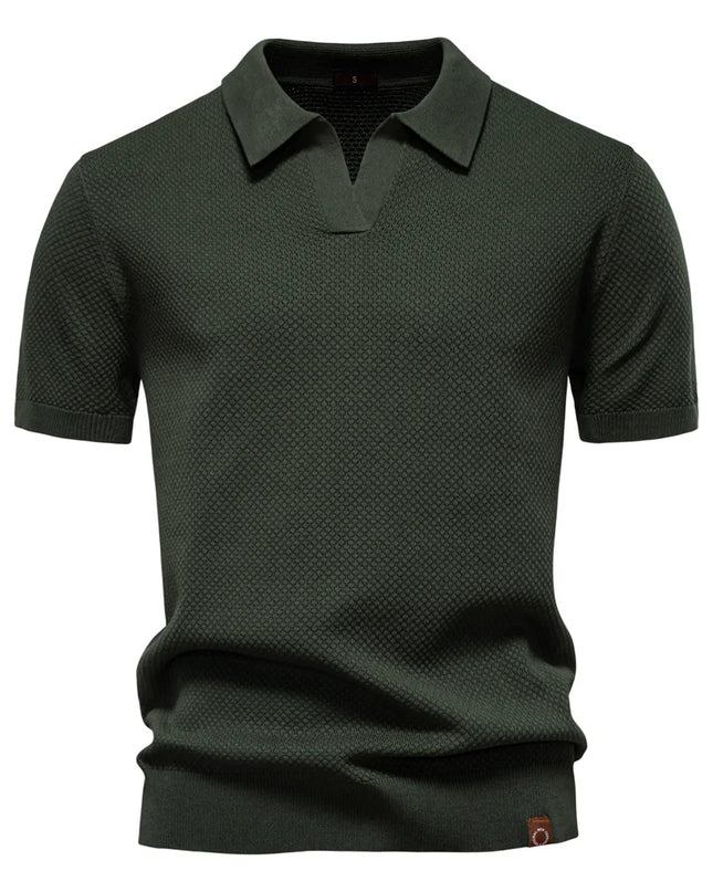 Men's Summer Golf Polo Shirt - Breathable Solid Color Top