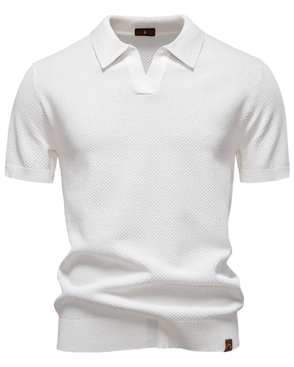 Men's Summer Golf Polo Shirt - Breathable Solid Color Top