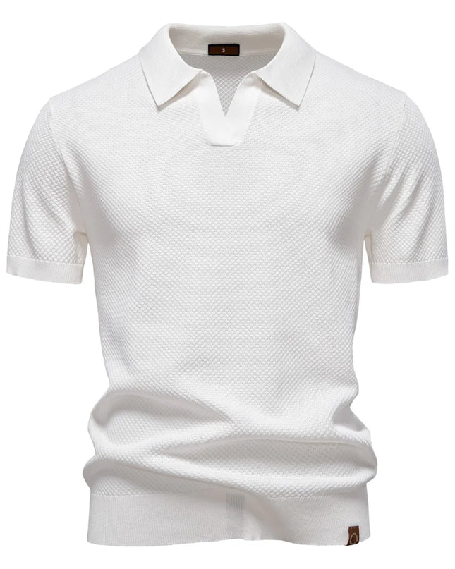 Men's Summer Golf Polo Shirt - Breathable Solid Color Top