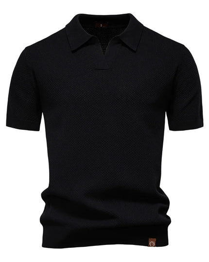Men's Summer Golf Polo Shirt - Breathable Solid Color Top