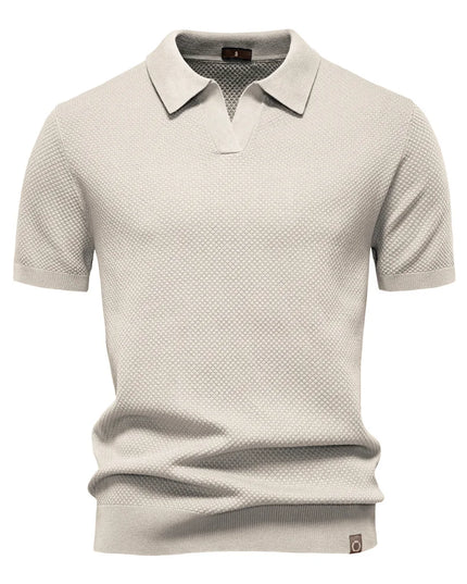 Men's Summer Golf Polo Shirt - Breathable Solid Color Top