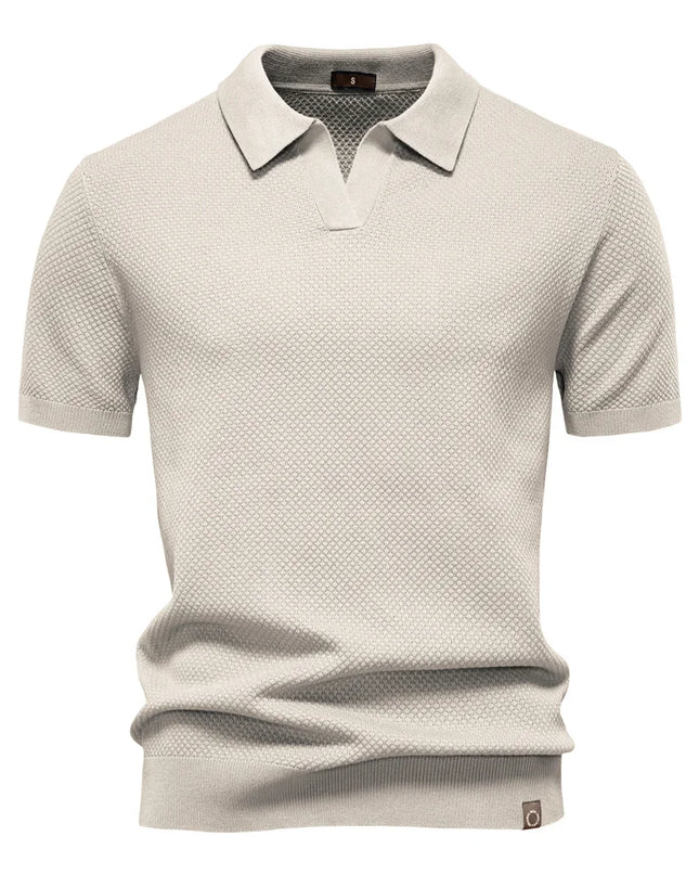 Men's Summer Golf Polo Shirt - Breathable Solid Color Top
