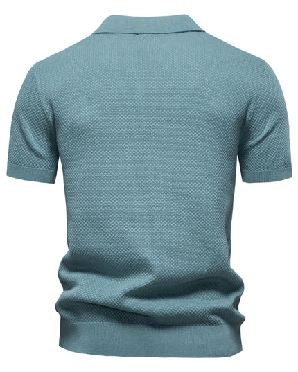 Men's Summer Golf Polo Shirt - Breathable Solid Color Top