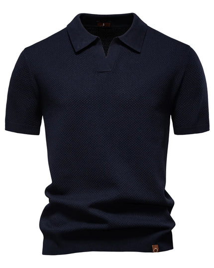 Men's Summer Golf Polo Shirt - Breathable Solid Color Top