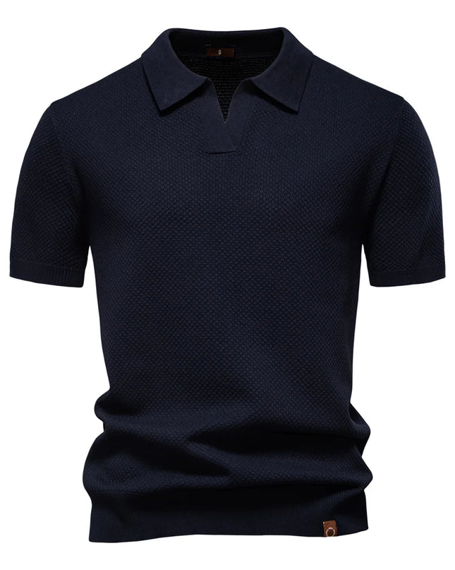 Men's Summer Golf Polo Shirt - Breathable Solid Color Top