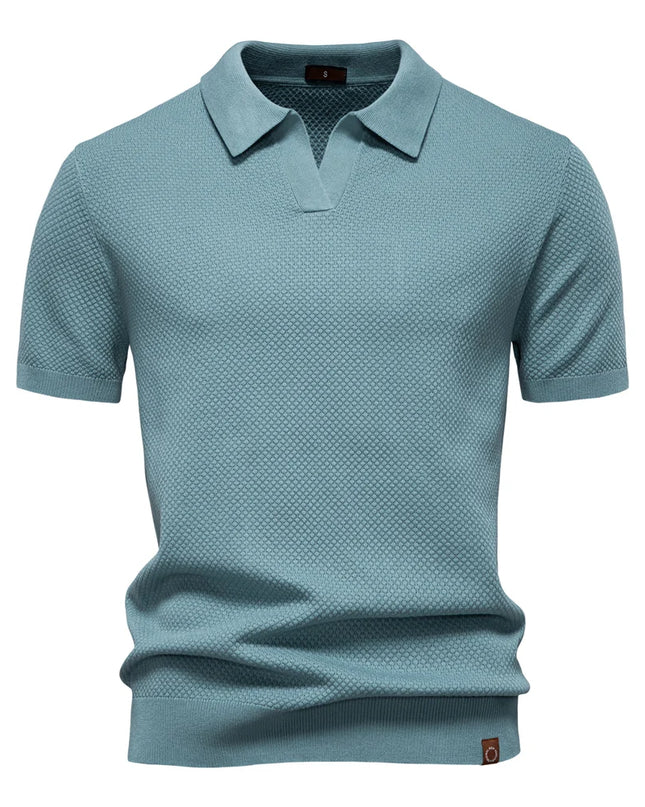 Men's Summer Golf Polo Shirt - Breathable Solid Color Top