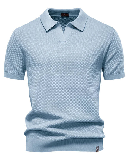 Men's Summer Golf Polo Shirt - Breathable Solid Color Top