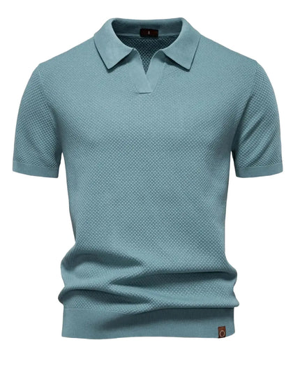 Men's Summer Golf Polo Shirt - Breathable Solid Color Top
