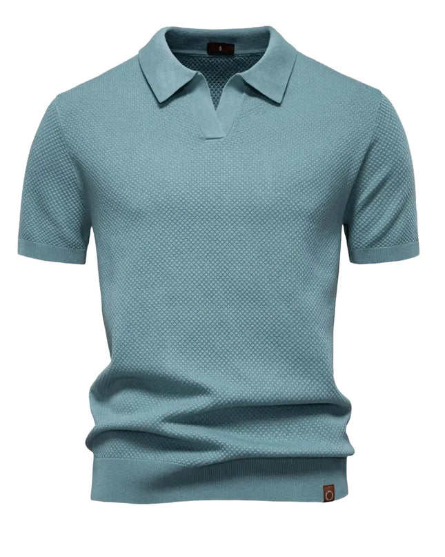 Men's Summer Golf Polo Shirt - Breathable Solid Color Top