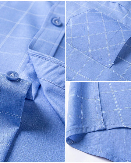Men's Summer Plaid Short Sleeve Shirt - Soft Comfort, Regular Fit