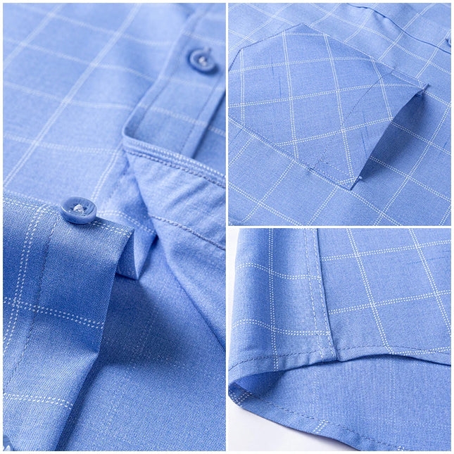 Men's Summer Plaid Short Sleeve Shirt - Soft Comfort, Regular Fit