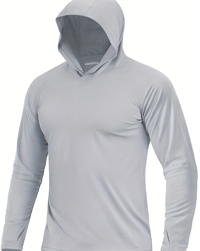 Men's Sun Protection Hoodie - Reversible, Moisture-Wicking Design