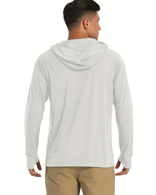 Men's Sun Protection Hoodie - Reversible, Moisture-Wicking Design