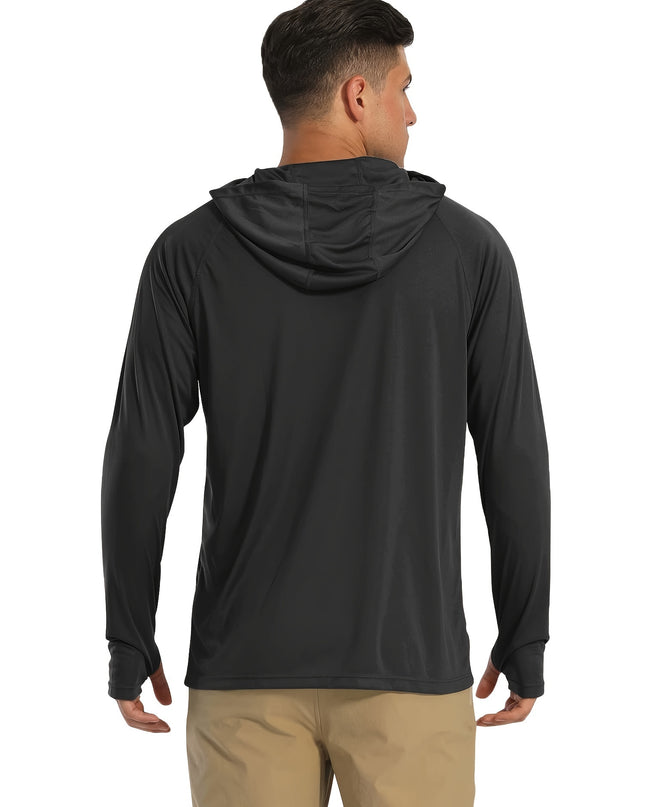 Men's Sun Protection Hoodie - Reversible, Moisture-Wicking Design