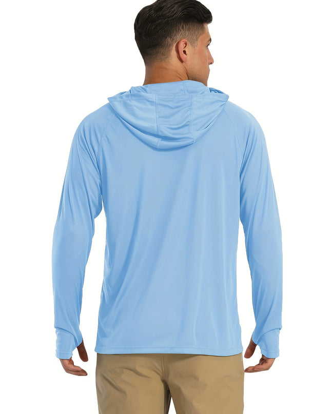 Men's Sun Protection Hoodie - Reversible, Moisture-Wicking Design