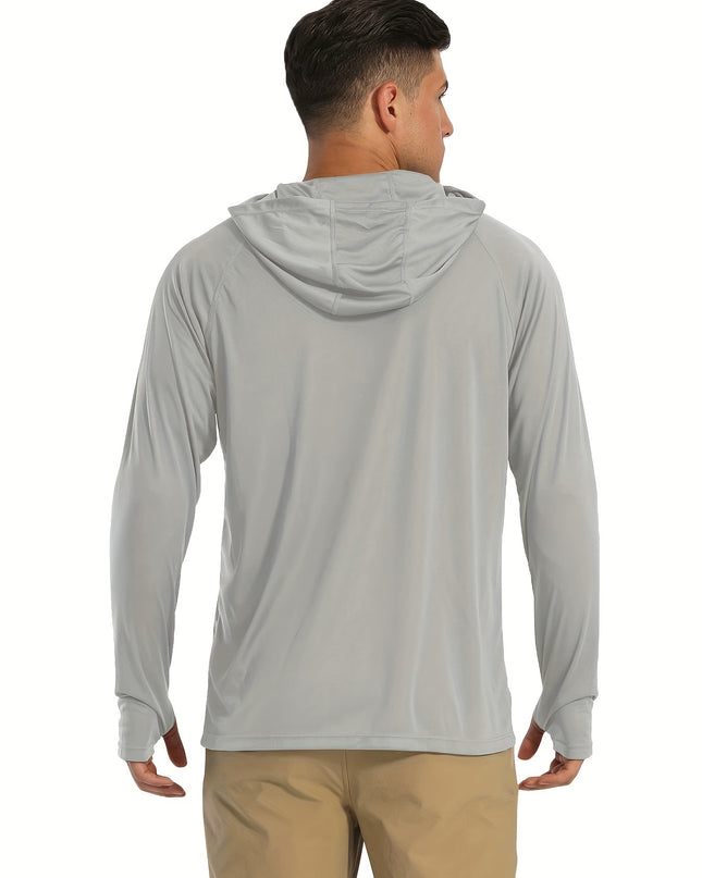 Men's Sun Protection Hoodie - Reversible, Moisture-Wicking Design