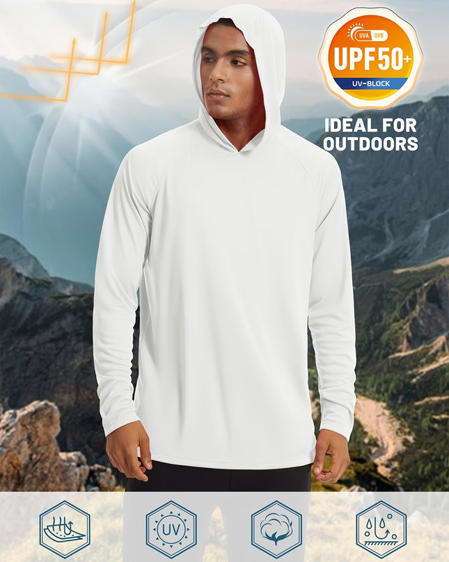 Men's Sun Protection Hoodie - Reversible, Moisture-Wicking Design