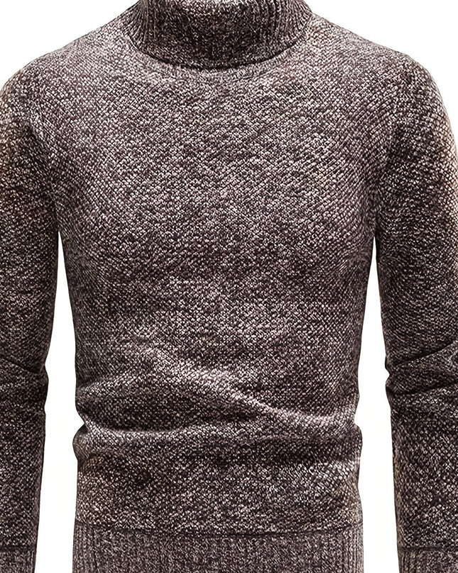Men's Thick Fleece-Lined Sweater - Casual Pullover, Long Sleeve