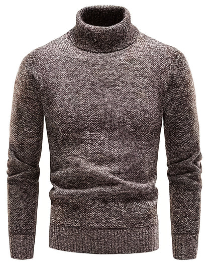 Men's Thick Fleece-Lined Sweater - Casual Pullover, Long Sleeve