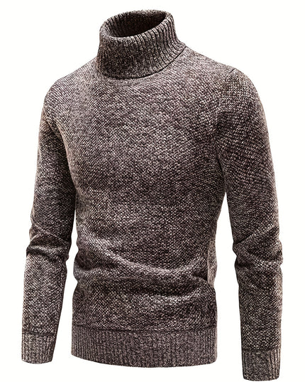 Men's Thick Fleece-Lined Sweater - Casual Pullover, Long Sleeve