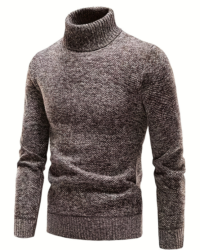 Men's Thick Fleece-Lined Sweater - Casual Pullover, Long Sleeve
