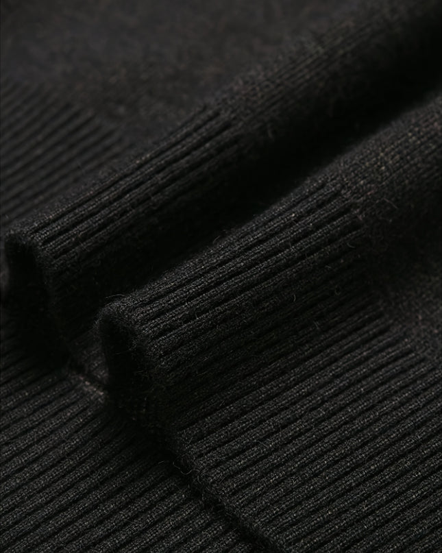 Men's Two-Tone Crew Neck Sweater - Casual Long Sleeve Top
