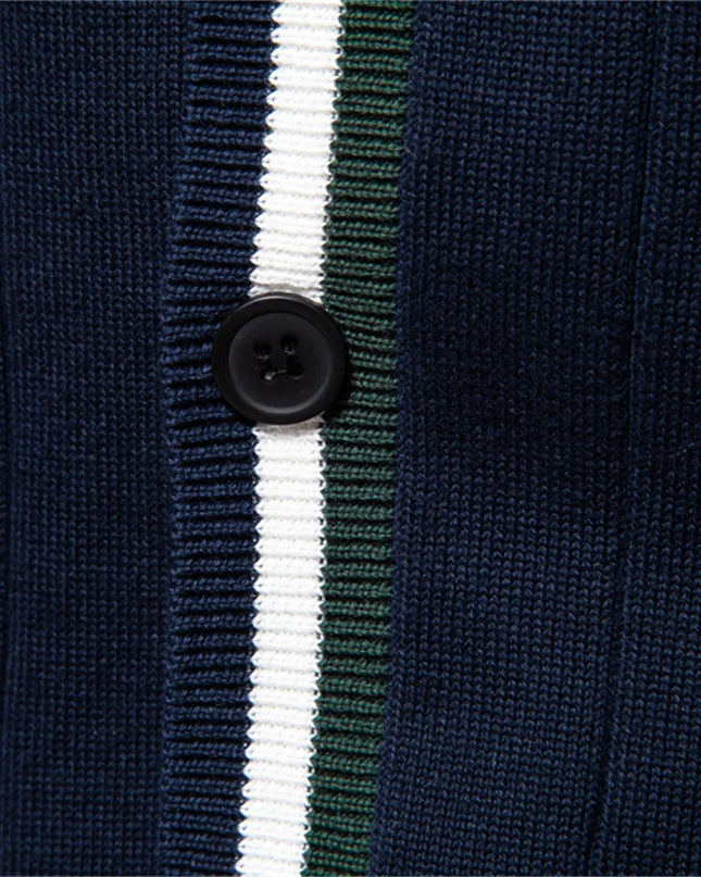 Men's V-Neck Cotton Cardigan Sweater - Casual Knit Wear