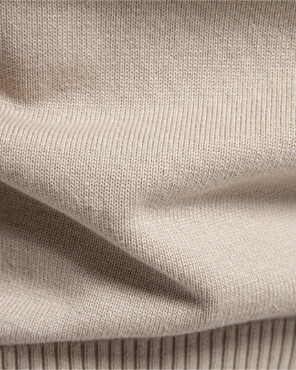 Men’s V-Neck Cotton Pullover - Casual Long Sleeve Sweater
