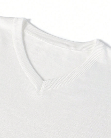 Men's V-Neck Sweater - Ultra-Soft Knit for Casual Wear
