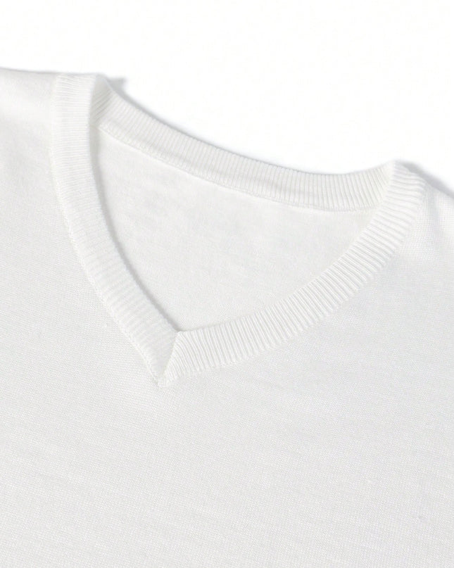 Men's V-Neck Sweater - Ultra-Soft Knit for Casual Wear