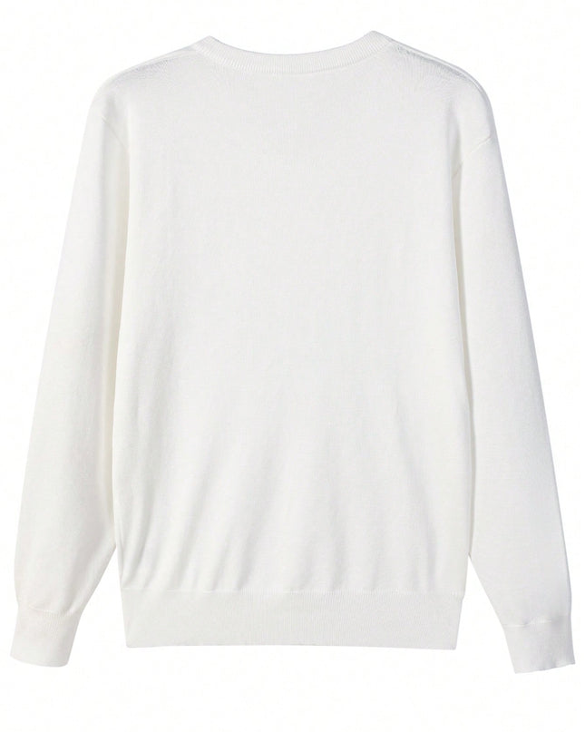 Men's V-Neck Sweater - Ultra-Soft Knit for Casual Wear