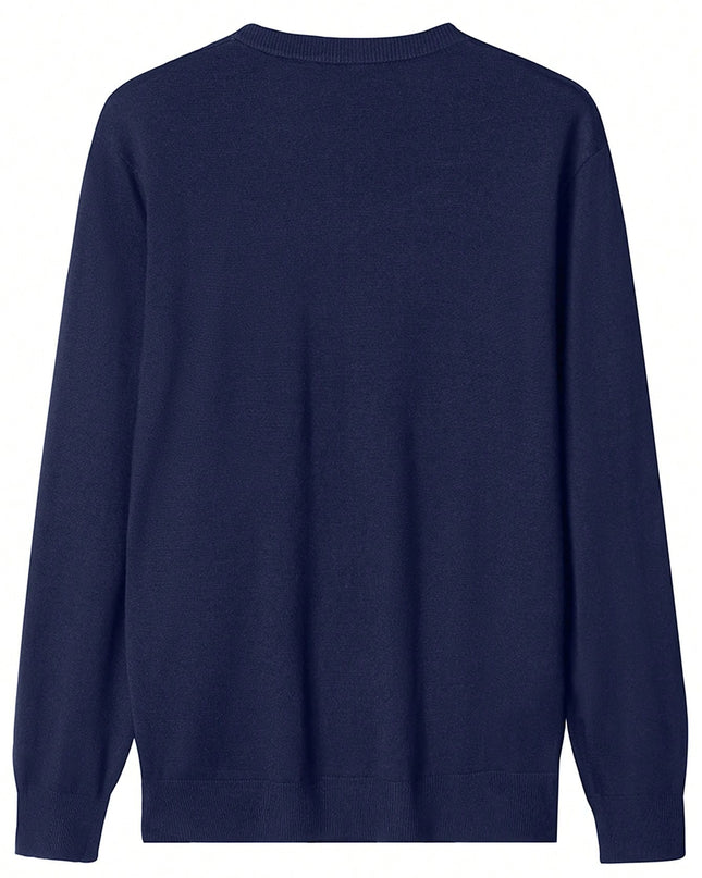 Men's V-Neck Sweater - Ultra-Soft Knit for Casual Wear