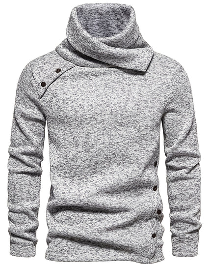 Men's Vintage Polka Dot Two-Tone Casual Sweater - Long Sleeve