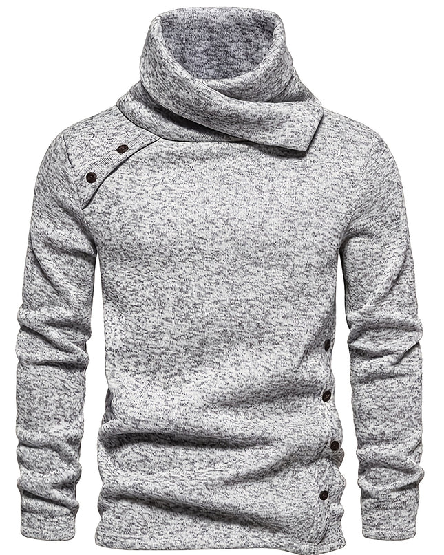 Men's Vintage Polka Dot Two-Tone Casual Sweater - Long Sleeve