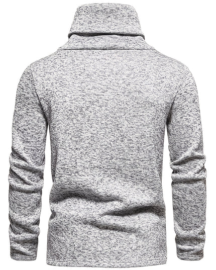Men's Vintage Polka Dot Two-Tone Casual Sweater - Long Sleeve