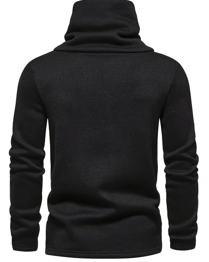 Men's Vintage Polka Dot Two-Tone Casual Sweater - Long Sleeve