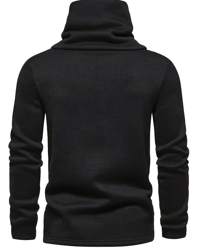 Men's Vintage Polka Dot Two-Tone Casual Sweater - Long Sleeve