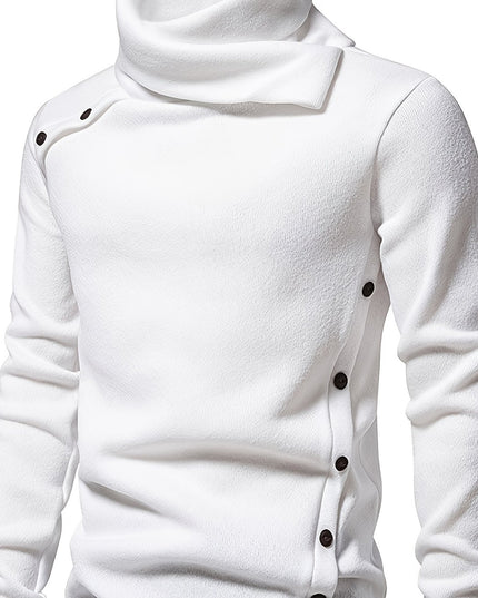 Men's Vintage Polka Dot Two-Tone Casual Sweater - Long Sleeve