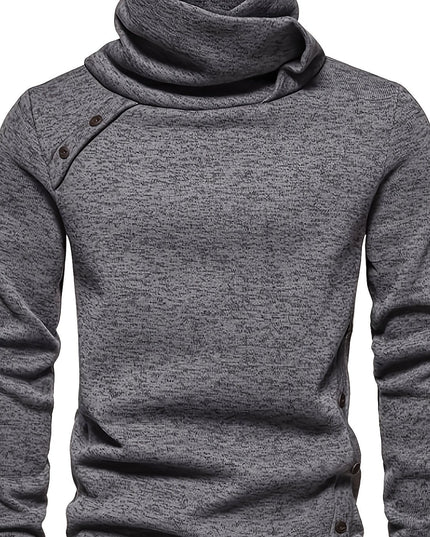 Men's Vintage Polka Dot Two-Tone Casual Sweater - Long Sleeve