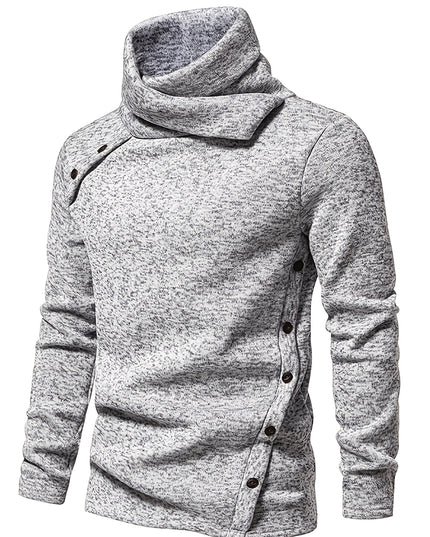 Men's Vintage Polka Dot Two-Tone Casual Sweater - Long Sleeve