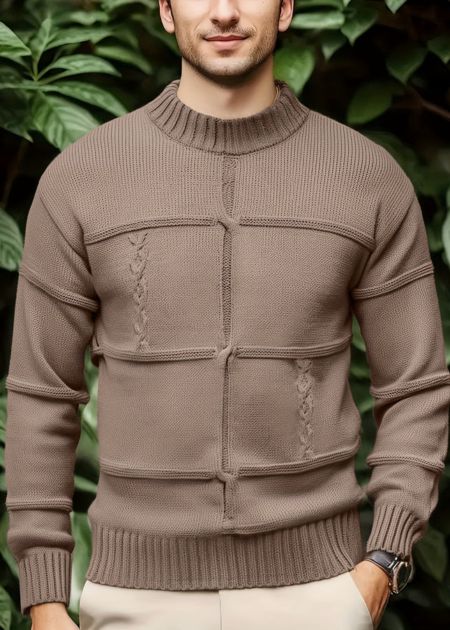 Men's Vintage Pullover Sweater - Comfortable Mid-Length Style