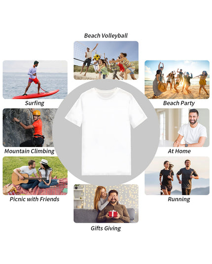 Men's White Short-Sleeved T-Shirt - Lightweight, Stylish Comfort