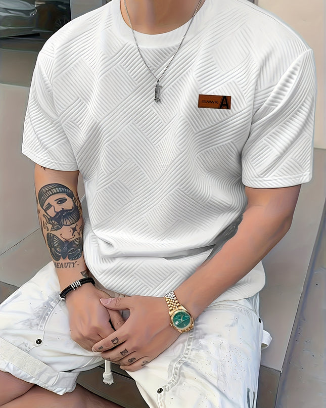 Men's White Short-Sleeved T-Shirt - Lightweight, Stylish Comfort